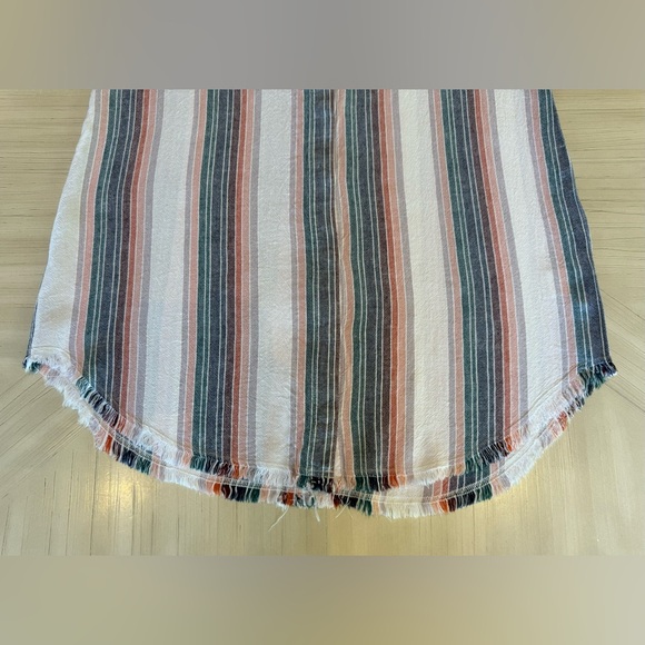 Anthropologie Cloth & Stone Striped Sleeveless V-Neck Shirt Dress - Size Small - Picture 5 of 15